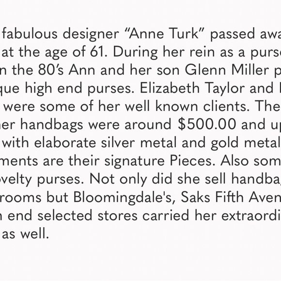 Glen Miller for Ann Turk. Bag. Heavy solid hardware. Vintage! - Picture 3 of 12